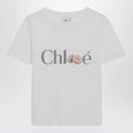 Chloé White T-shirt with logo print