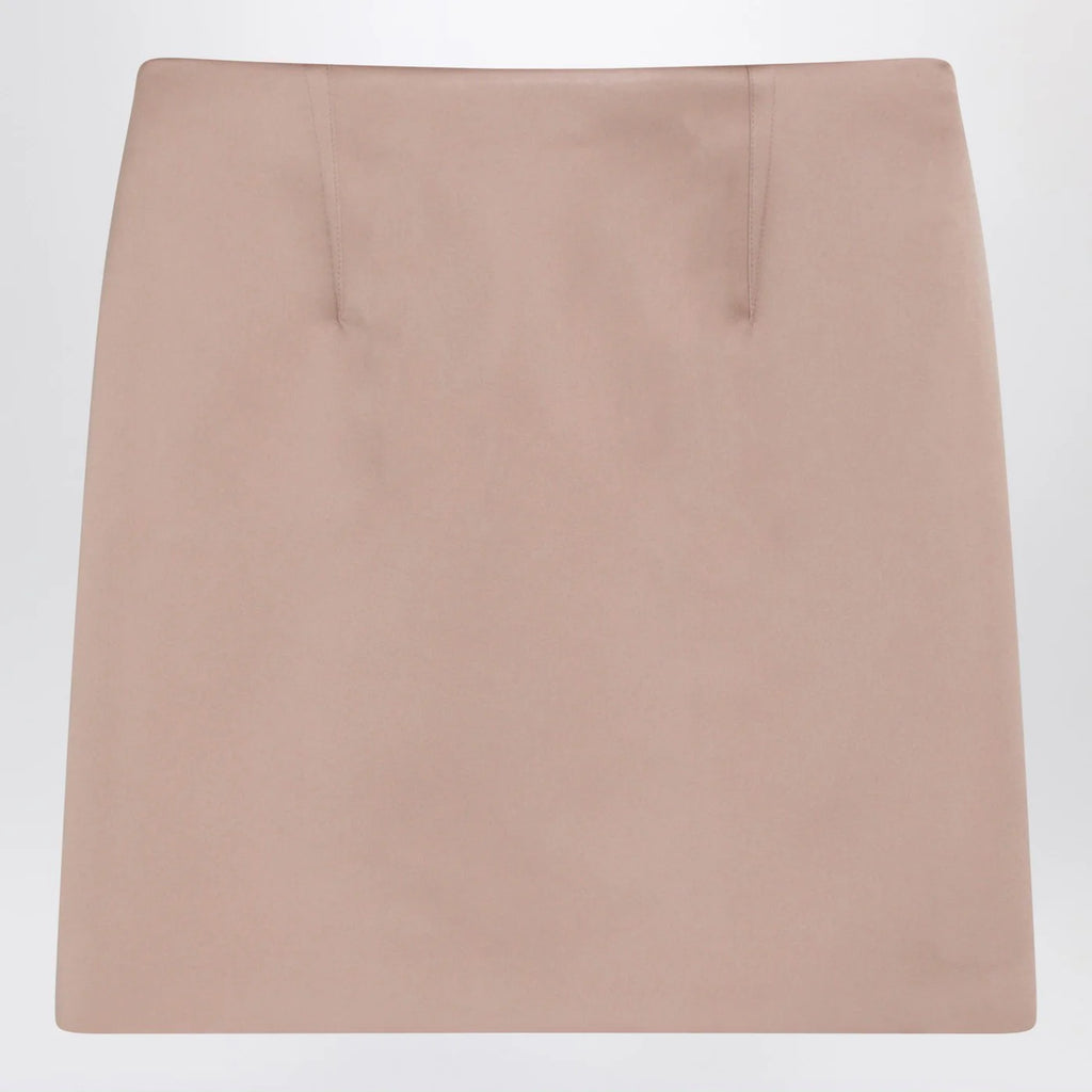 Chloé Short pink satin pencil skirt