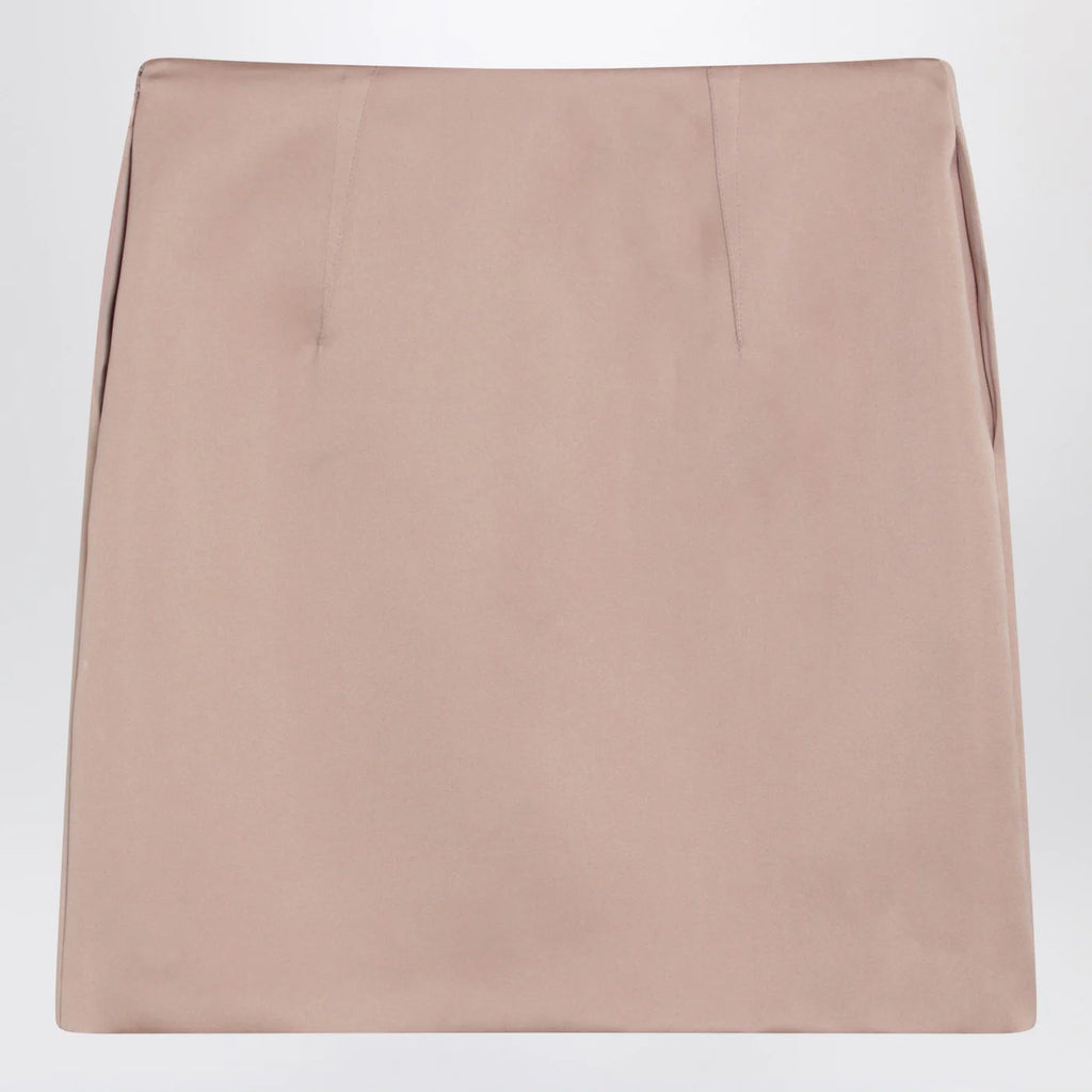 Chloé Short pink satin pencil skirt