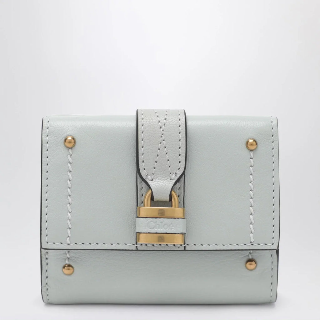 Chloé Paddington mini trifold wallet in aqua blue leather