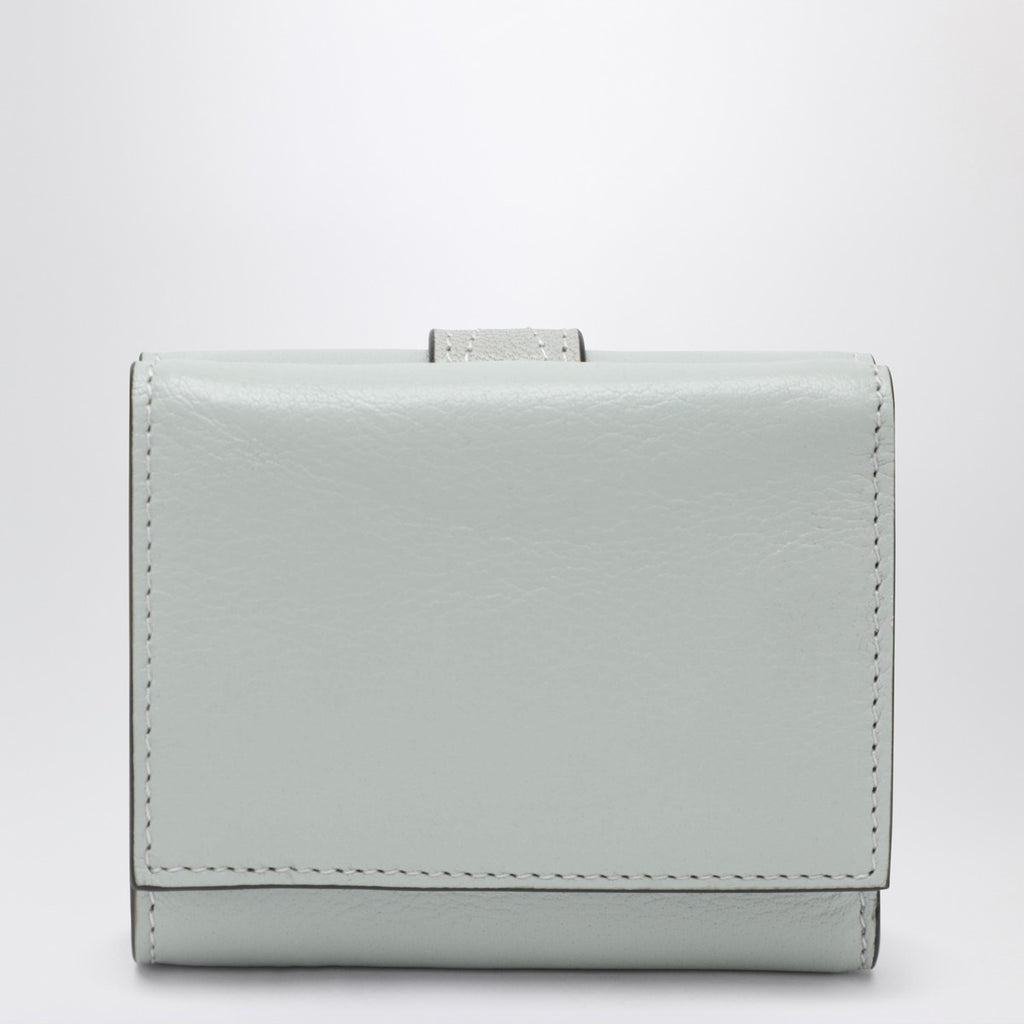 Chloé Paddington mini trifold wallet in aqua blue leather
