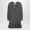 Chloé Black silk jacquard mini dress with polka dot print