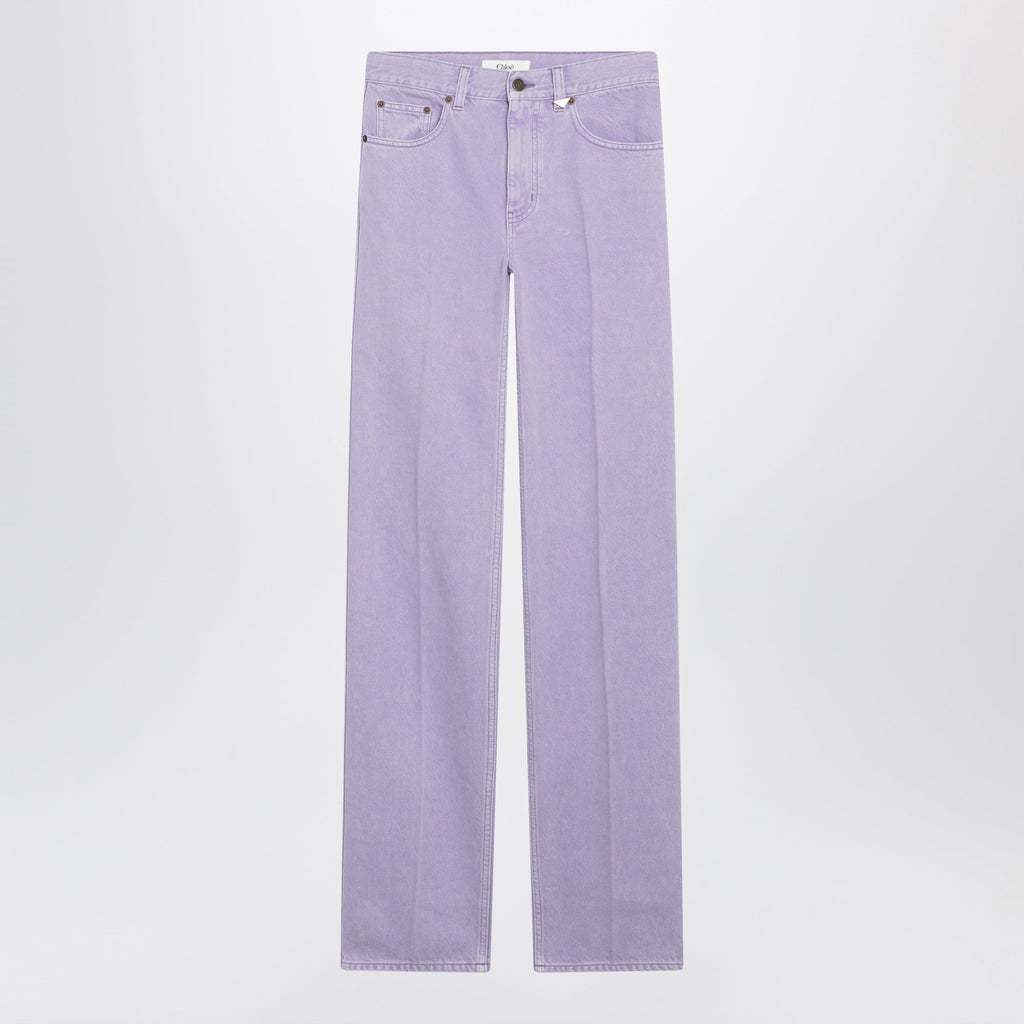 Chloé Straight jeans in lavender organic cotton denim