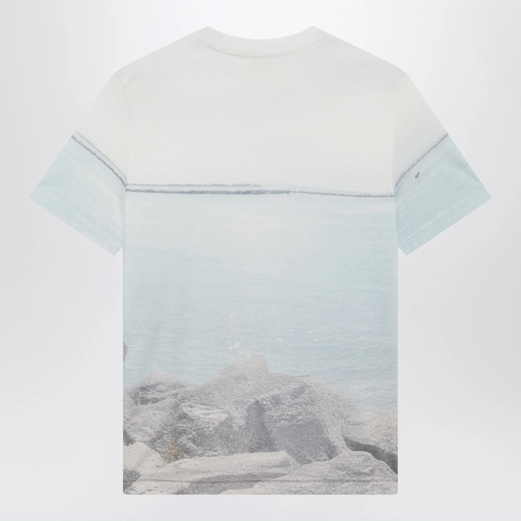 Chloé Crewneck logo T-shirt in cotton jersey, Iconic Milk