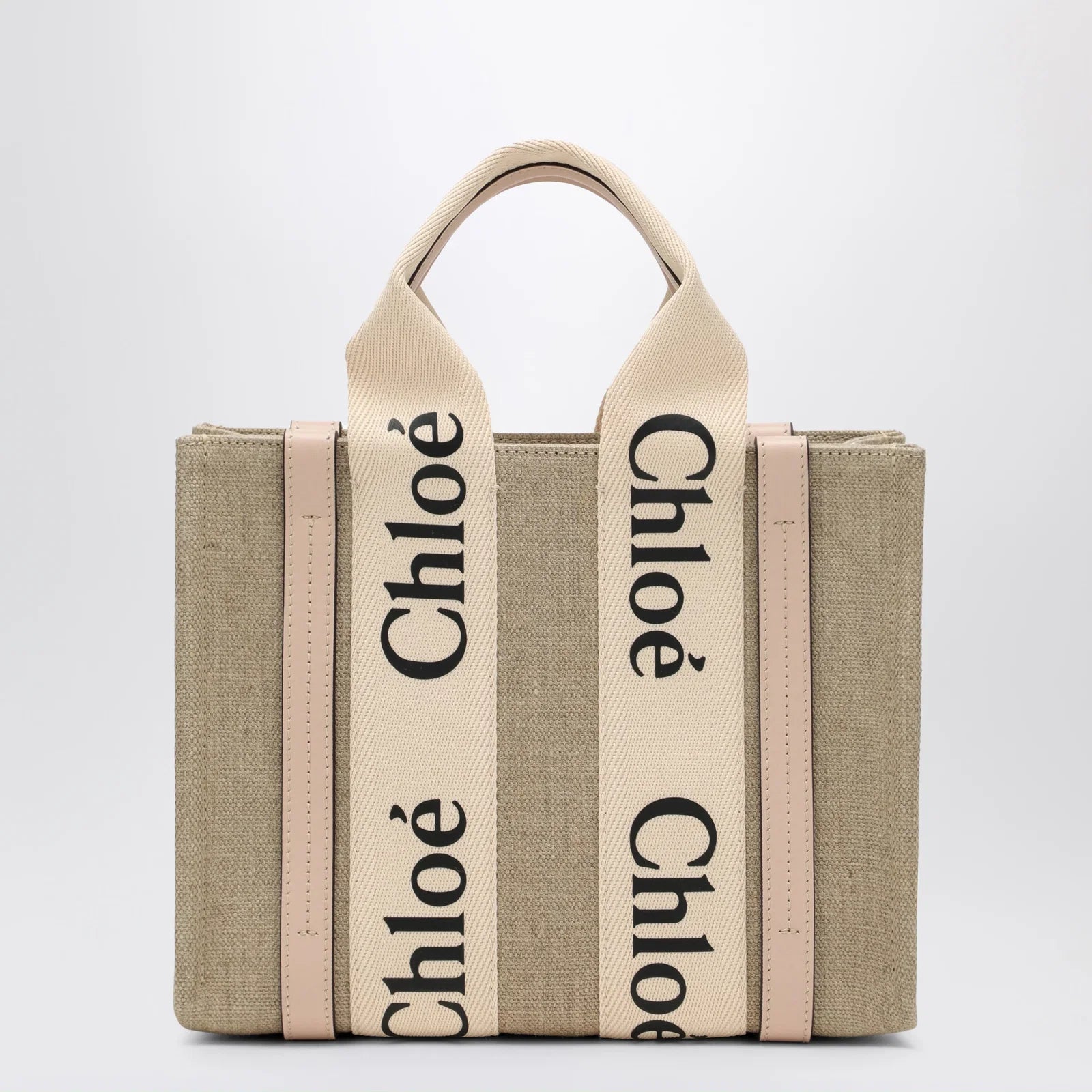 Chloé Woody little bag in beige canvas