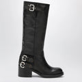 Chloé Dakota knee-high biker boots in black leather