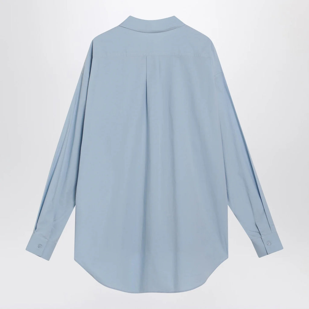 The Frankie Shop Light blue Ornella asymmetric shirt