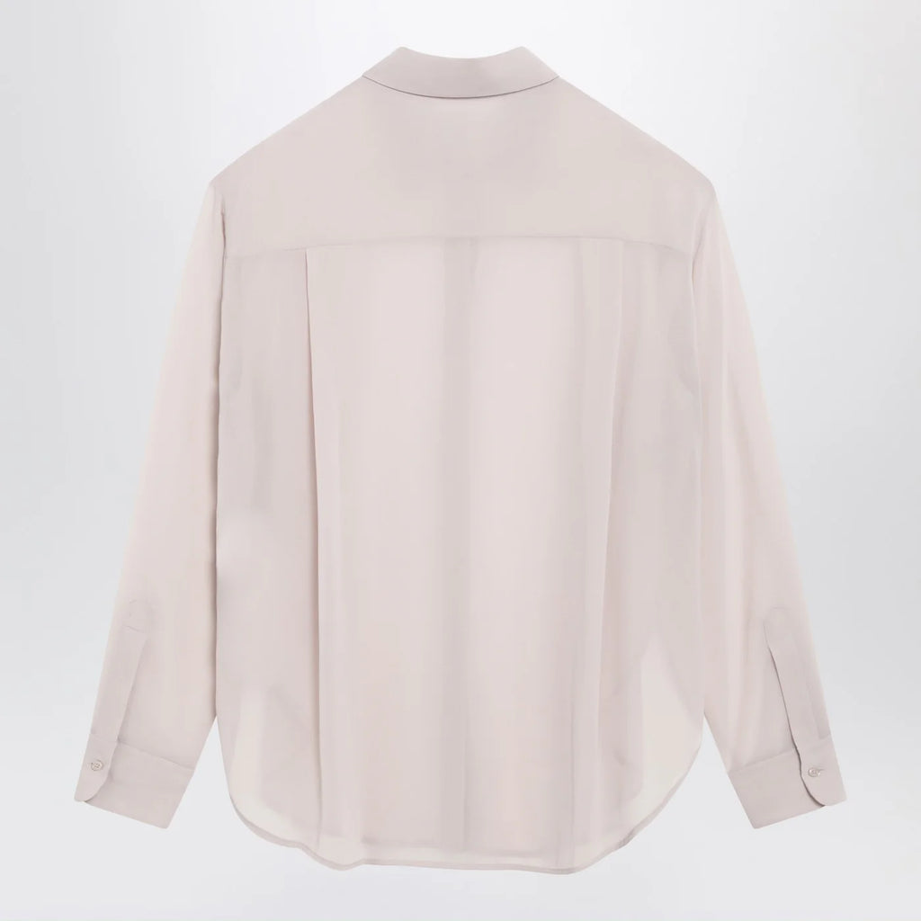 The Frankie Shop Semi-sheer pink shirt