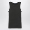 S Max Mara Green ribbed tank top in wool and cashmere