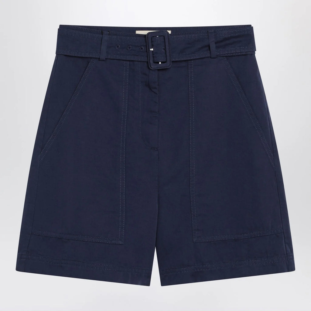 Weekend Max Mara Bermuda blue in cotton and linen