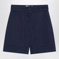 Weekend Max Mara Bermuda blue in cotton and linen