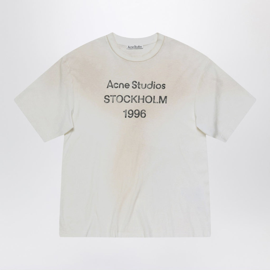 Acne Studios Logo T-shirt Relaxed fit Dusty White