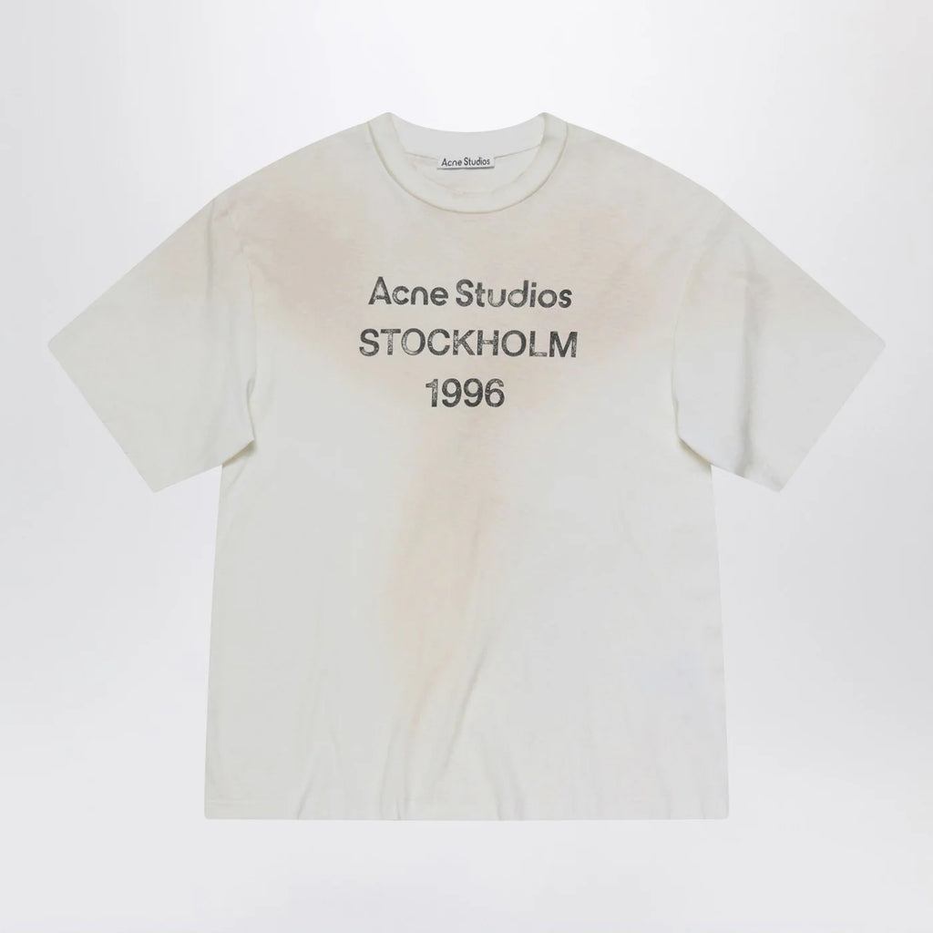 Acne Studios Logo T-shirt Relaxed fit Dusty White