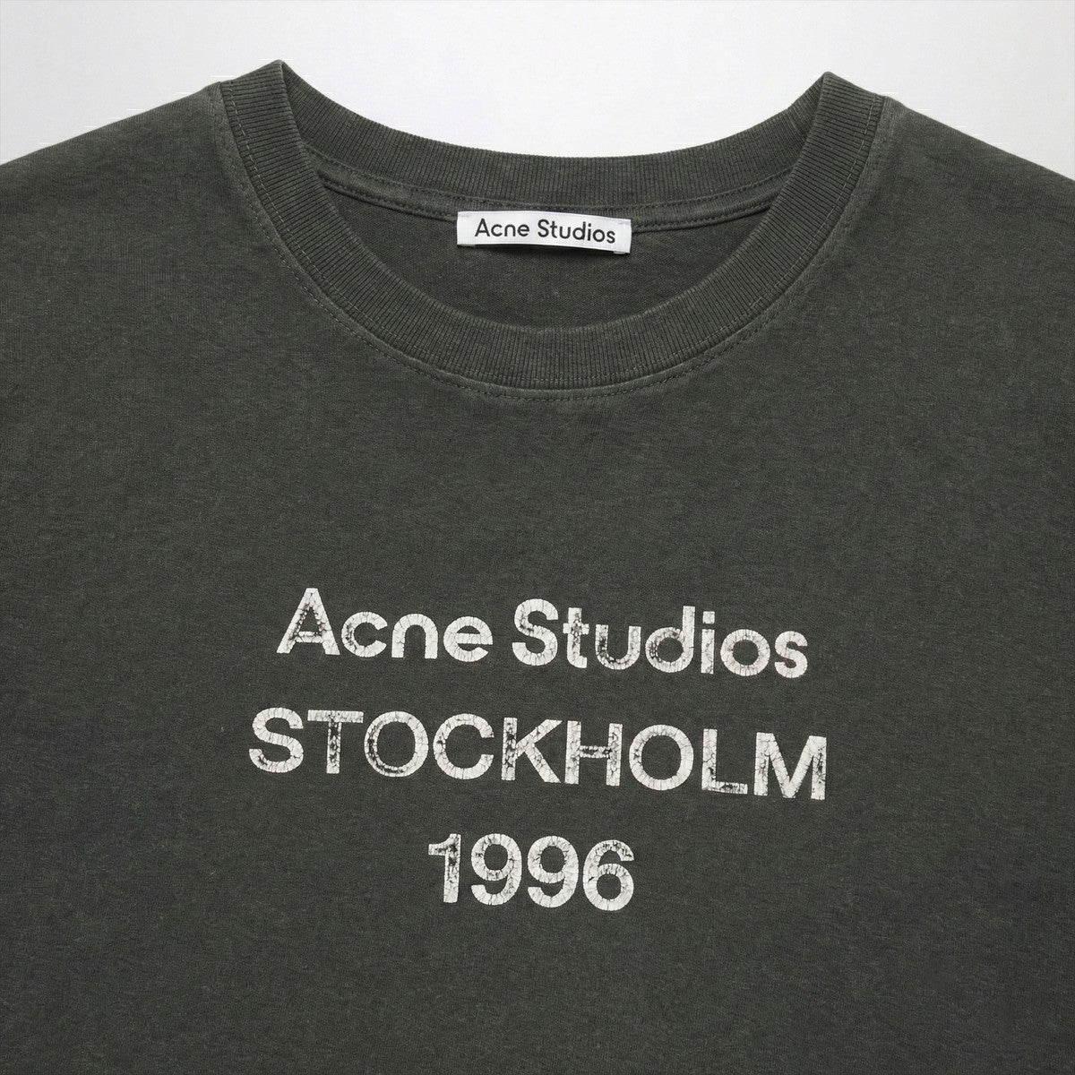 Acne Studios Logo T-shirt Faded Black