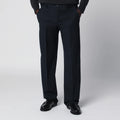 PT Torino Blue Wool-Blend Trousers