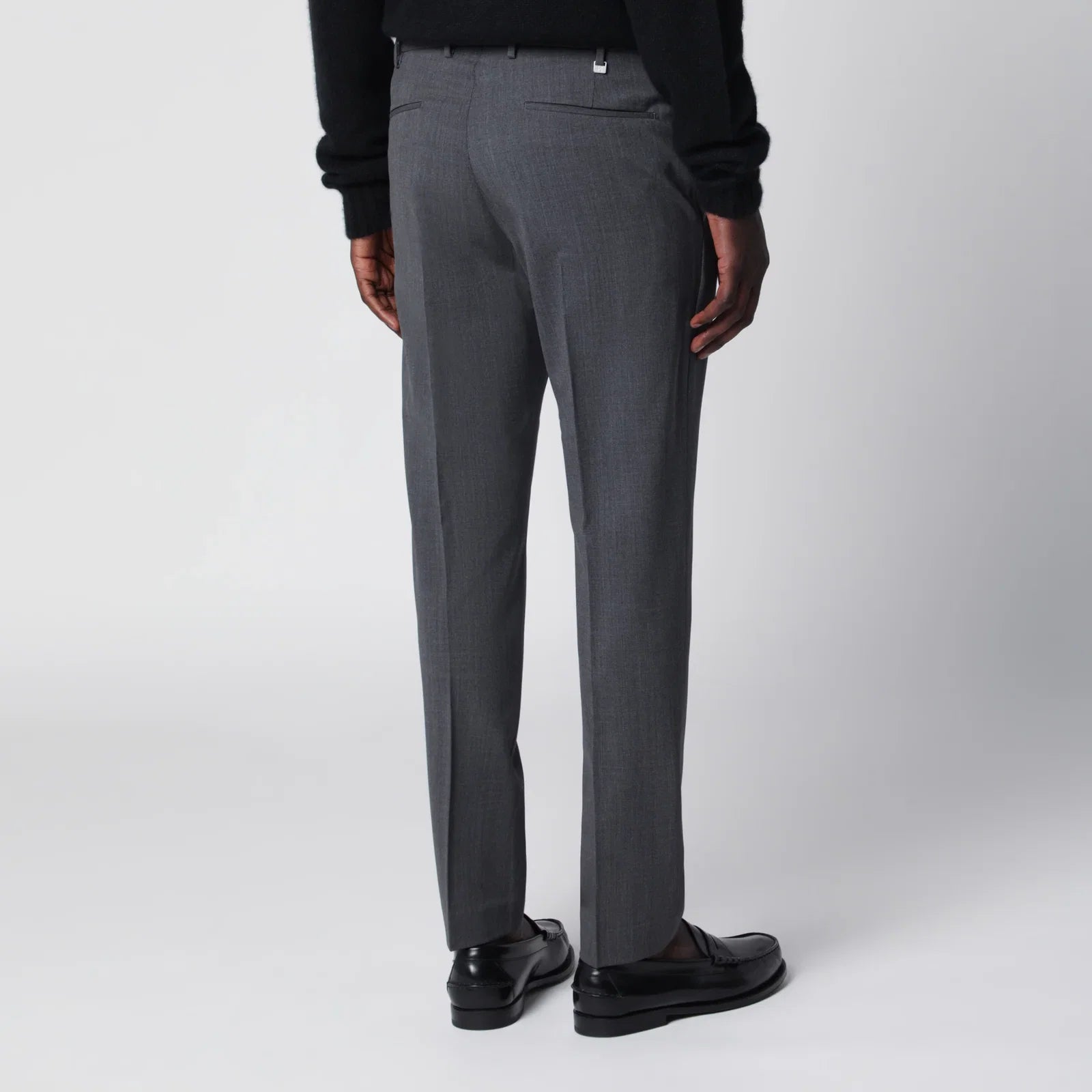 PT Torino Dieci trousers in anthracite grey wool blend