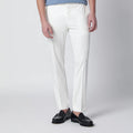 PT Torino White slim-fit cotton-blend trousers