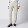 PT Torino Beige slim-fit cotton-blend trousers