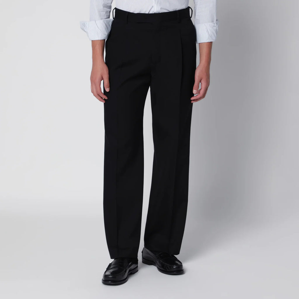 PT Torino Black Cotton Trousers