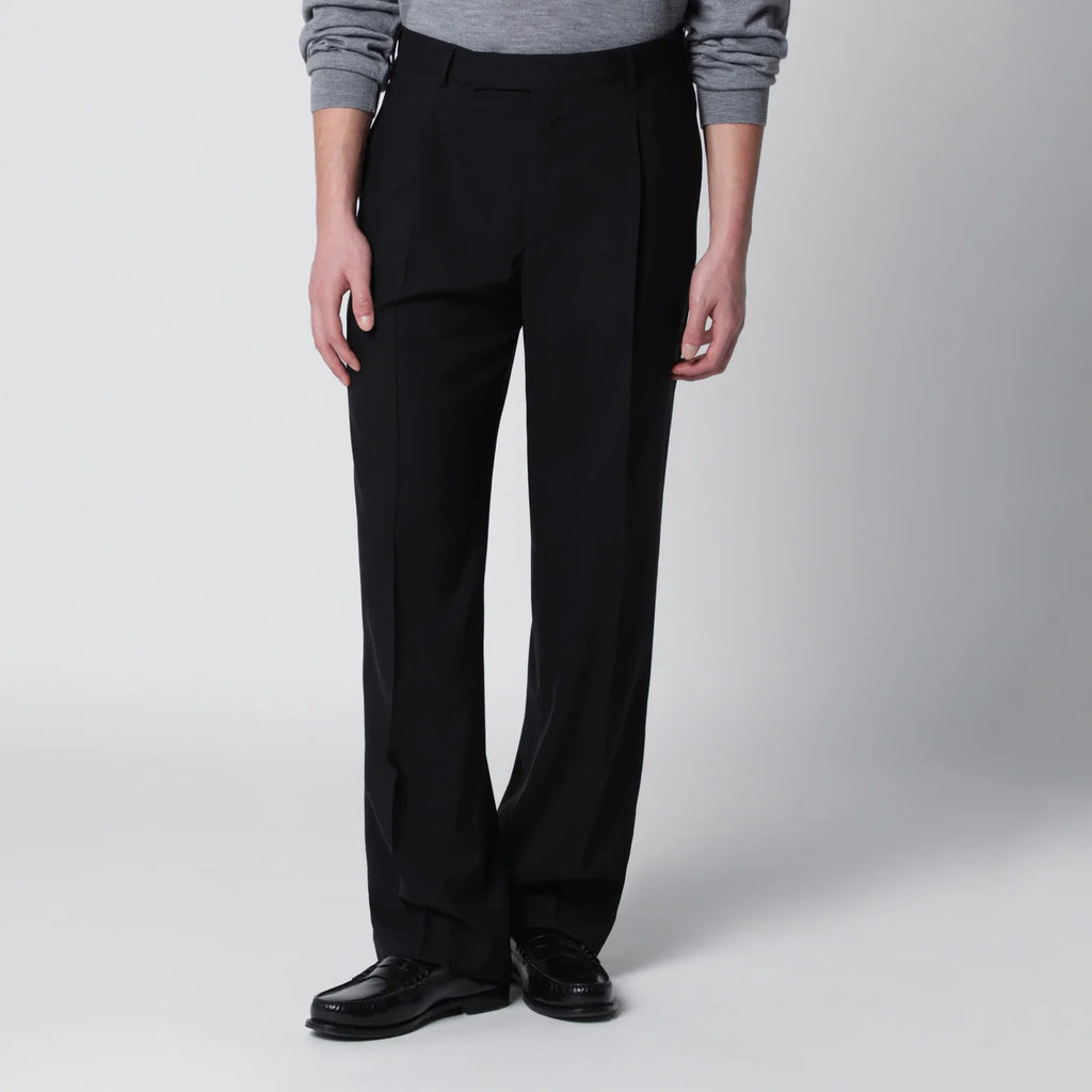 PT Torino Black wool trousers