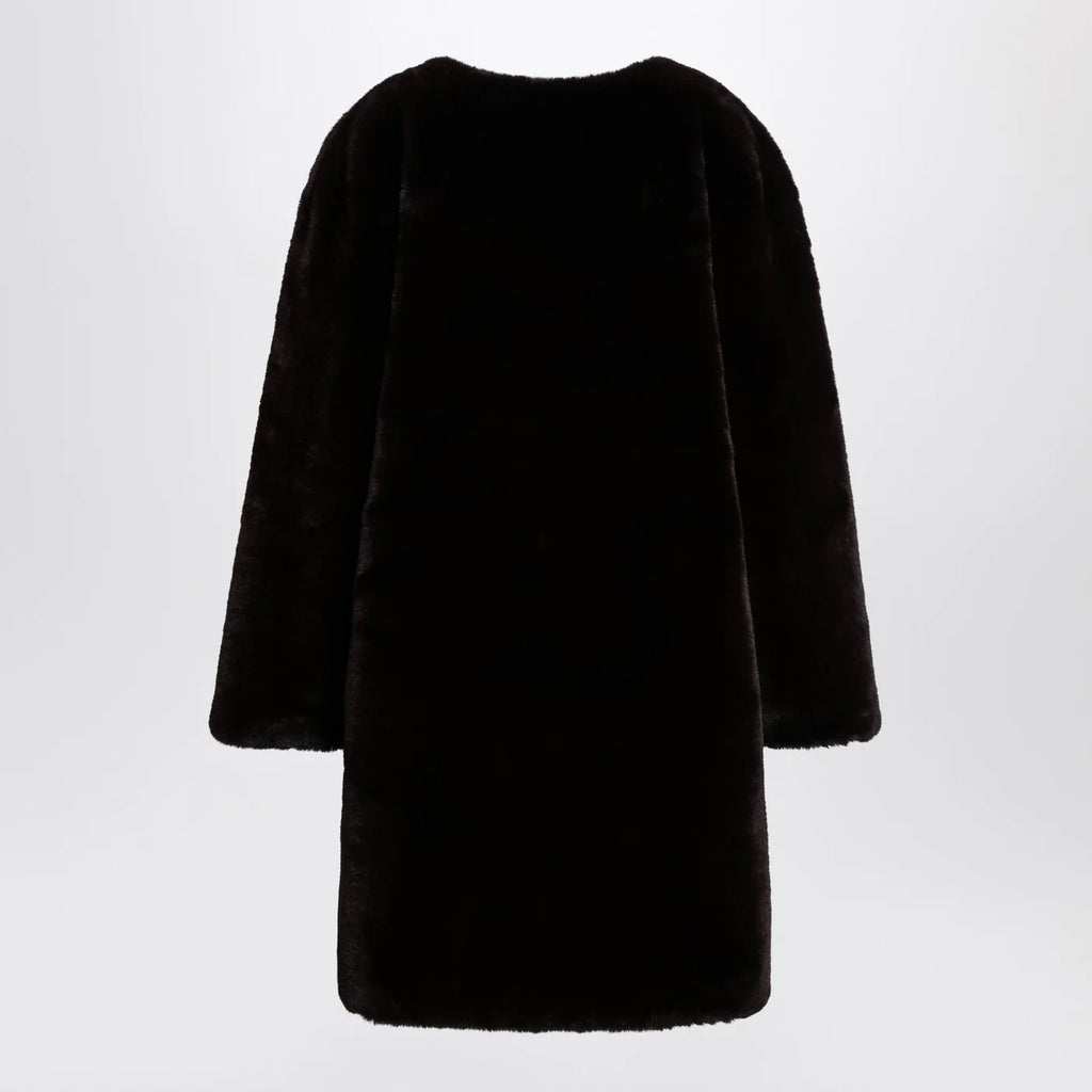 The Frankie Shop Brown faux-fur coat