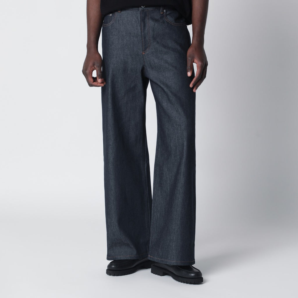A.P.C. Wide-leg indigo blue jeans