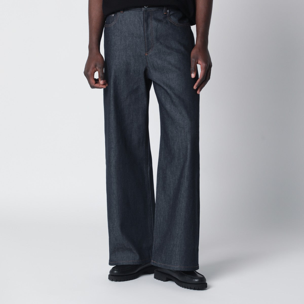 A.P.C. Wide-leg indigo blue jeans