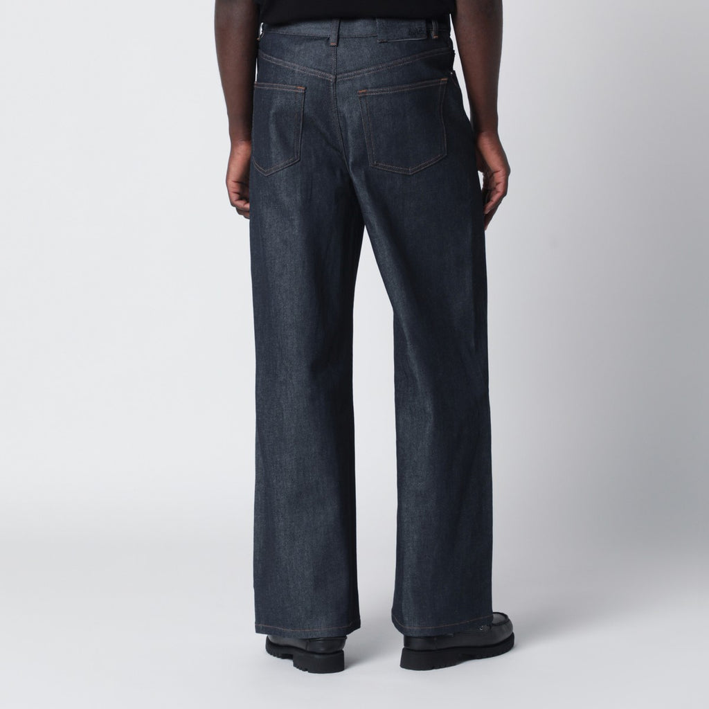 A.P.C. Wide-leg indigo blue jeans