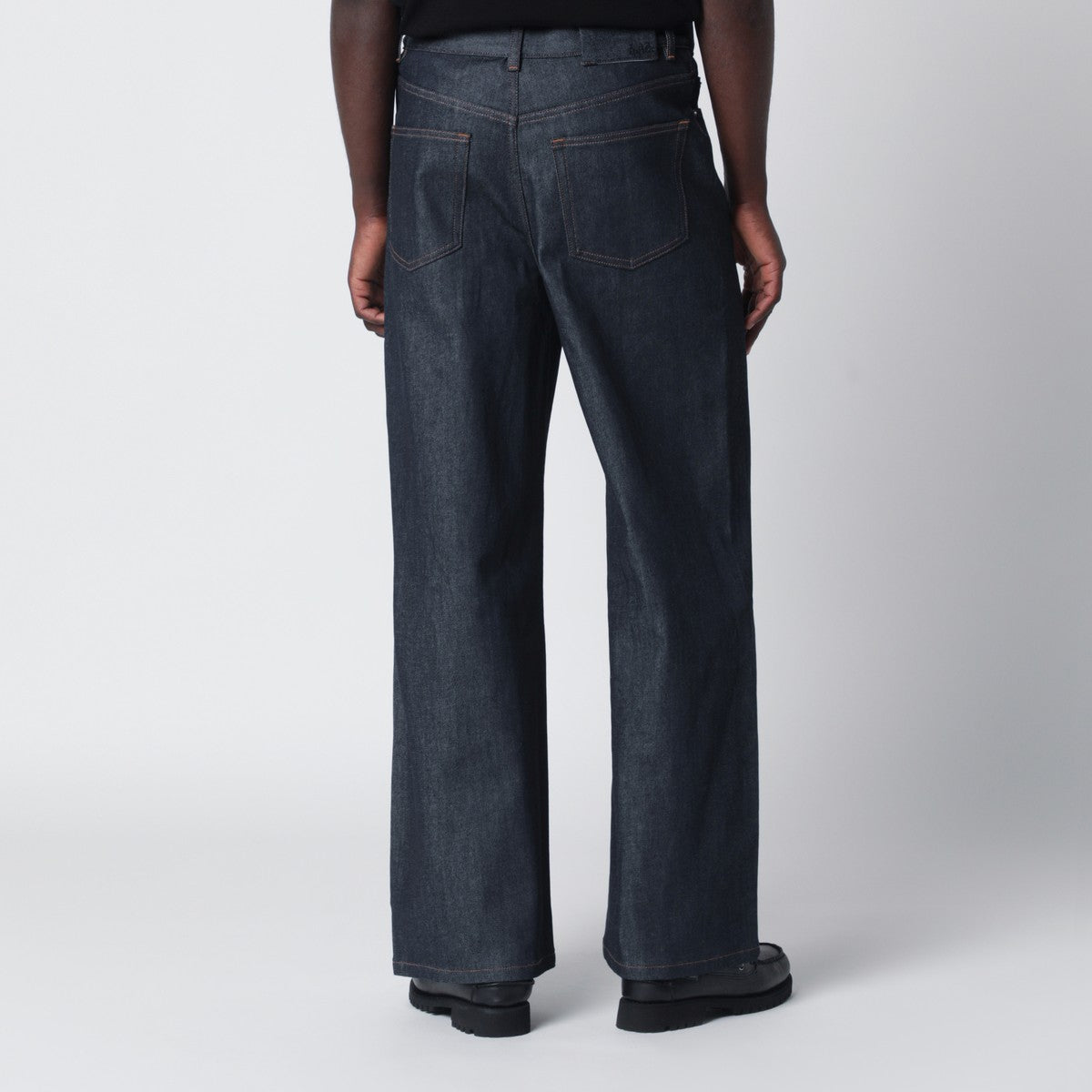 A.P.C. Wide-leg indigo blue jeans