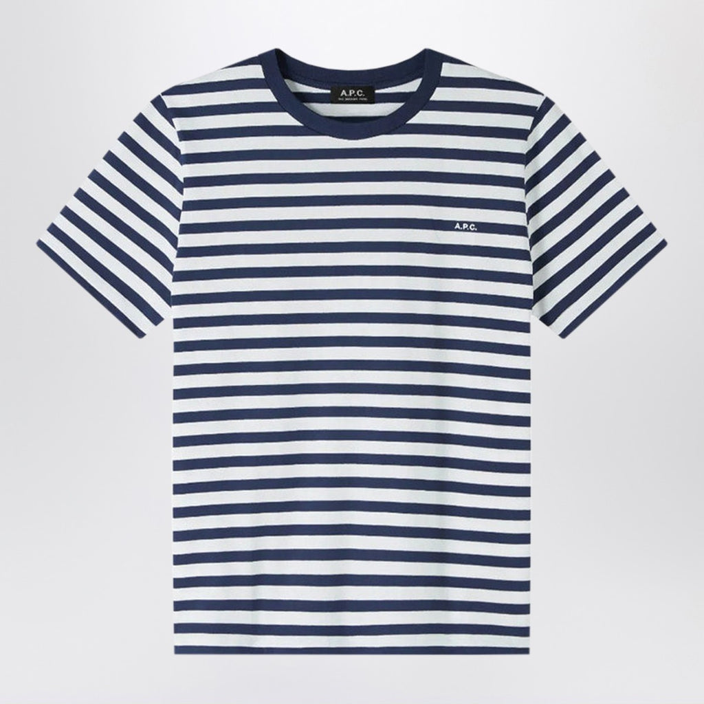 A.P.C. Striped blue and white crew-neck T-shirt