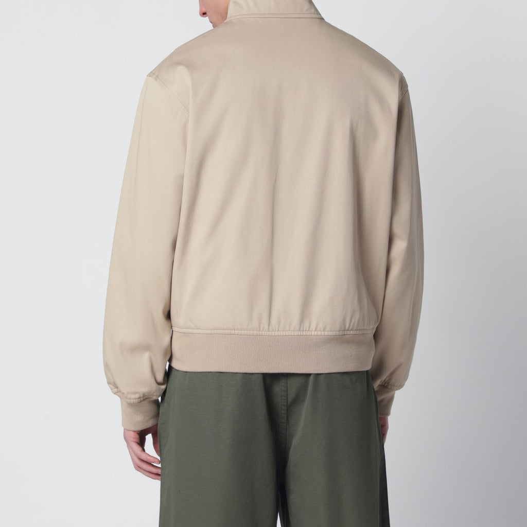 A.P.C. Beige cotton zip-up jacket