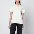 A.P.C. T-shirt with crew neck in ecru with logo