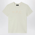 A.P.C. Light yellow crew-neck T-shirt with logo