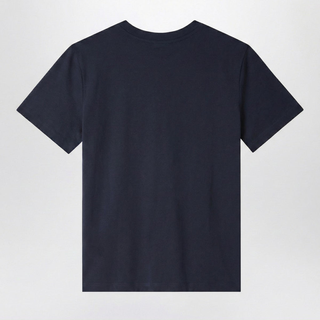 A.P.C. Blue crew-neck T-shirt with logo