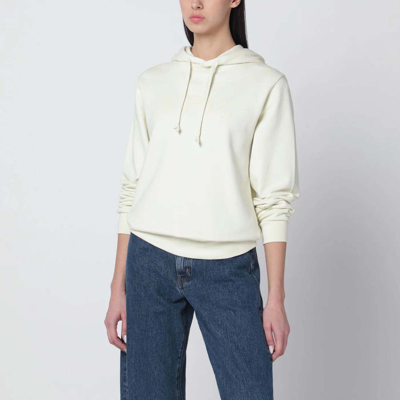 A.P.C. Ecru sweatshirt with logo print