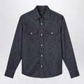 A.P.C. Indigo blue denim Western shirt