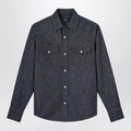 A.P.C. Indigo blue denim Western shirt