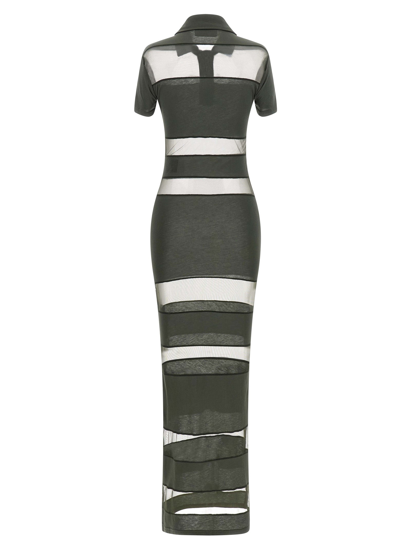 Coperni Striped Sheer Polo Dress