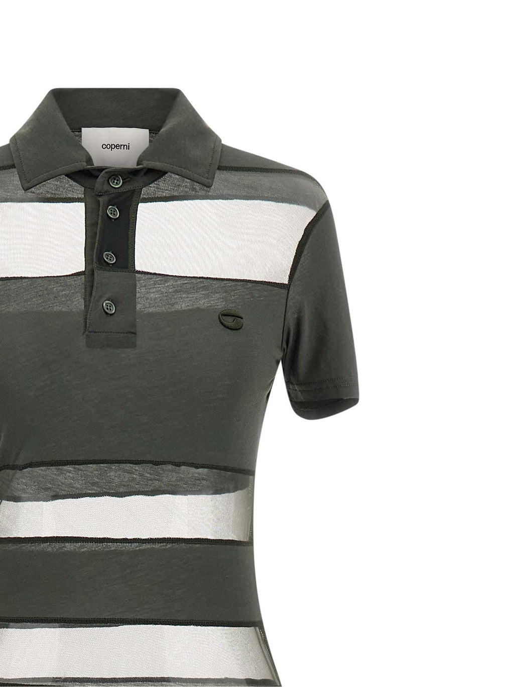 Coperni Striped Sheer Polo Dress