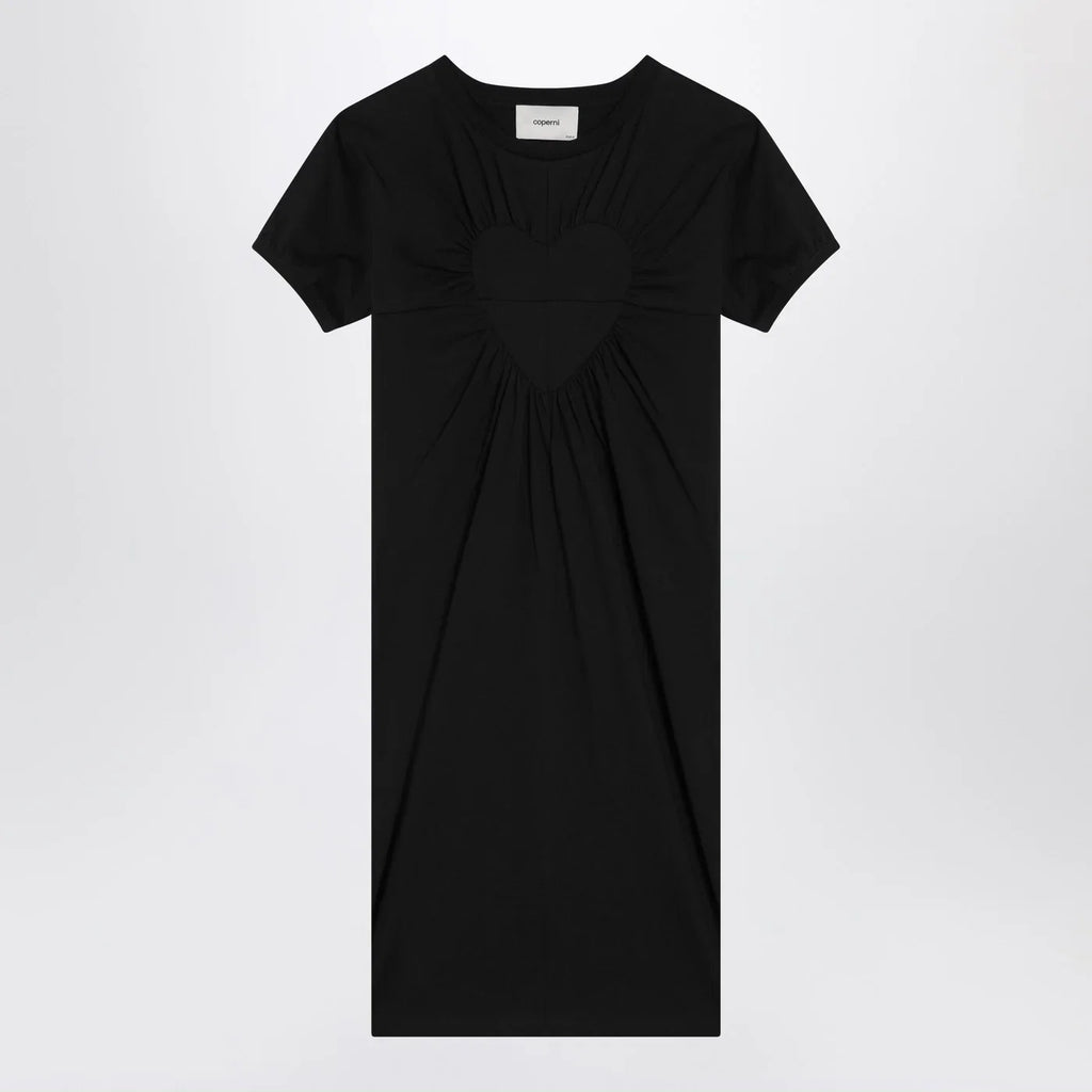 Coperni Black mini dress with heart