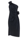 Coperni Asymmetric Mini Flower Dress