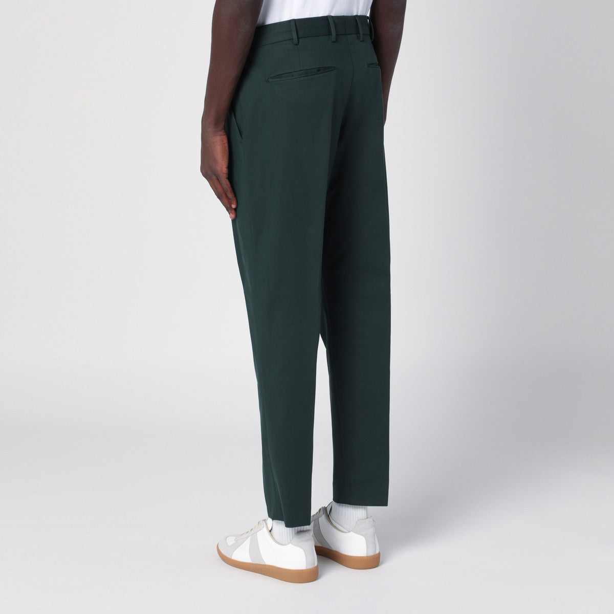 PT Torino Dark green cotton trousers