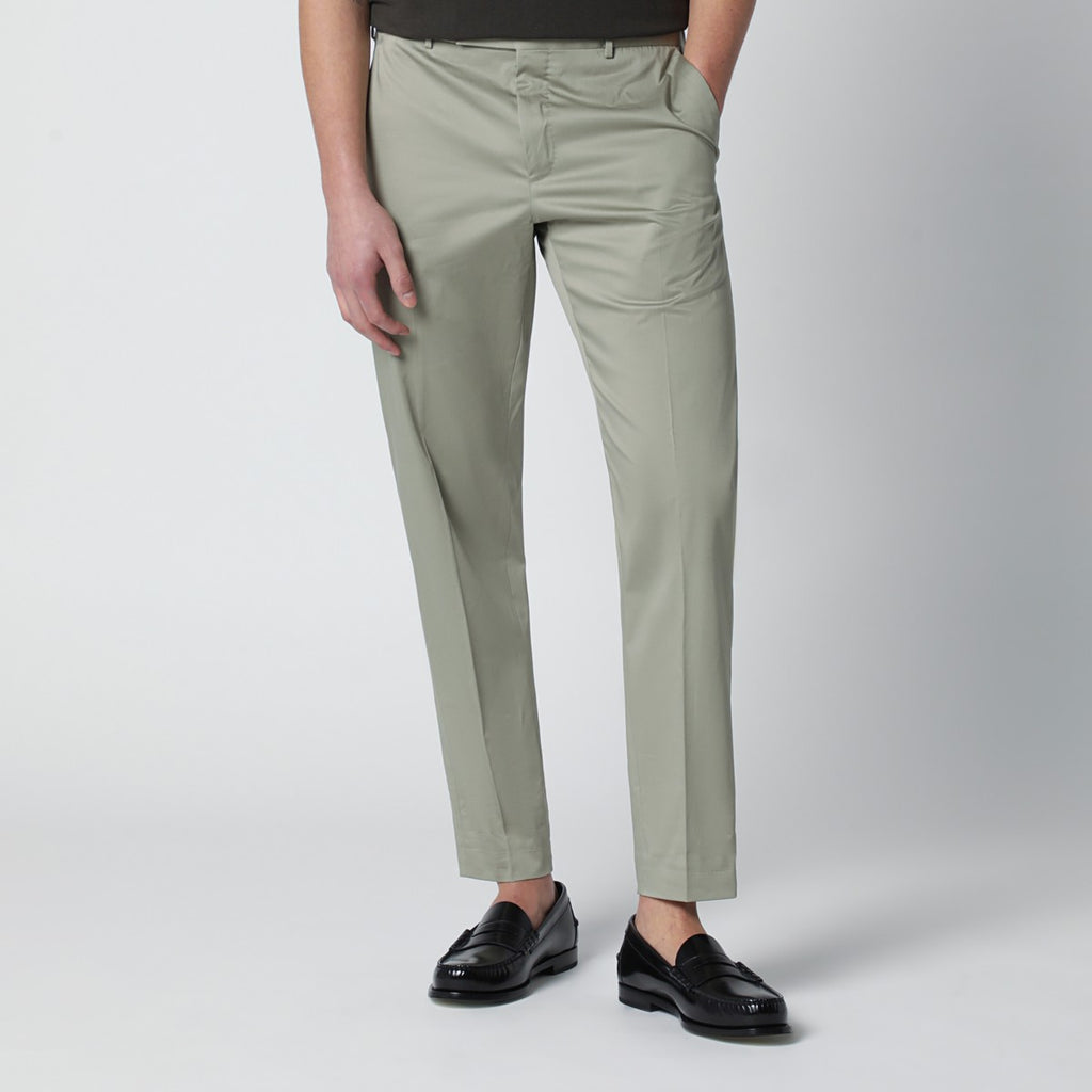 PT Torino Sage green cotton-blend trousers