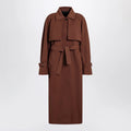 Max Mara Atelier Brown rainproof gabardine trench coat