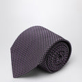 Destin Purple polka dot silk tie