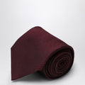 Destin Bordeaux-coloured silk tie