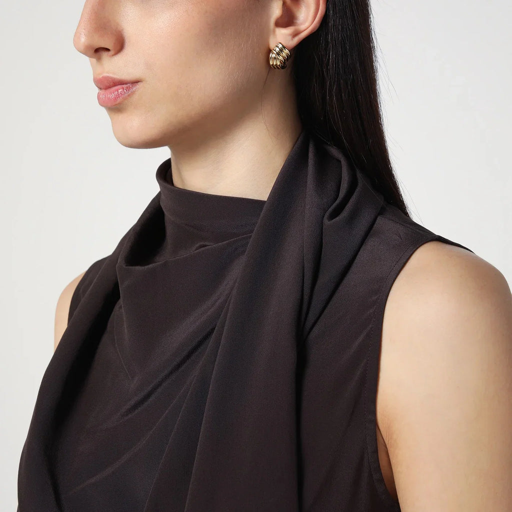 P.A.R.O.S.H. Brown silk blouse