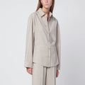 P.A.R.O.S.H. Stucco-coloured wool shirt
