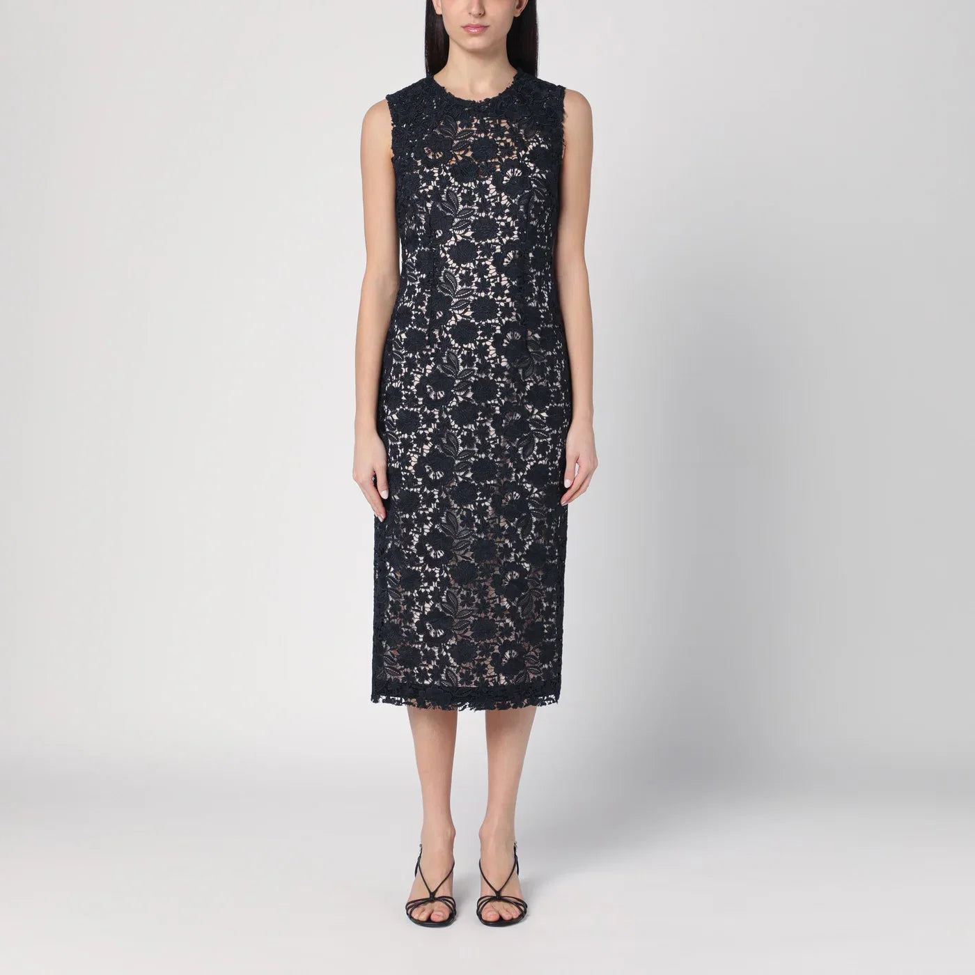 P.A.R.O.S.H. Blue lace midi dress
