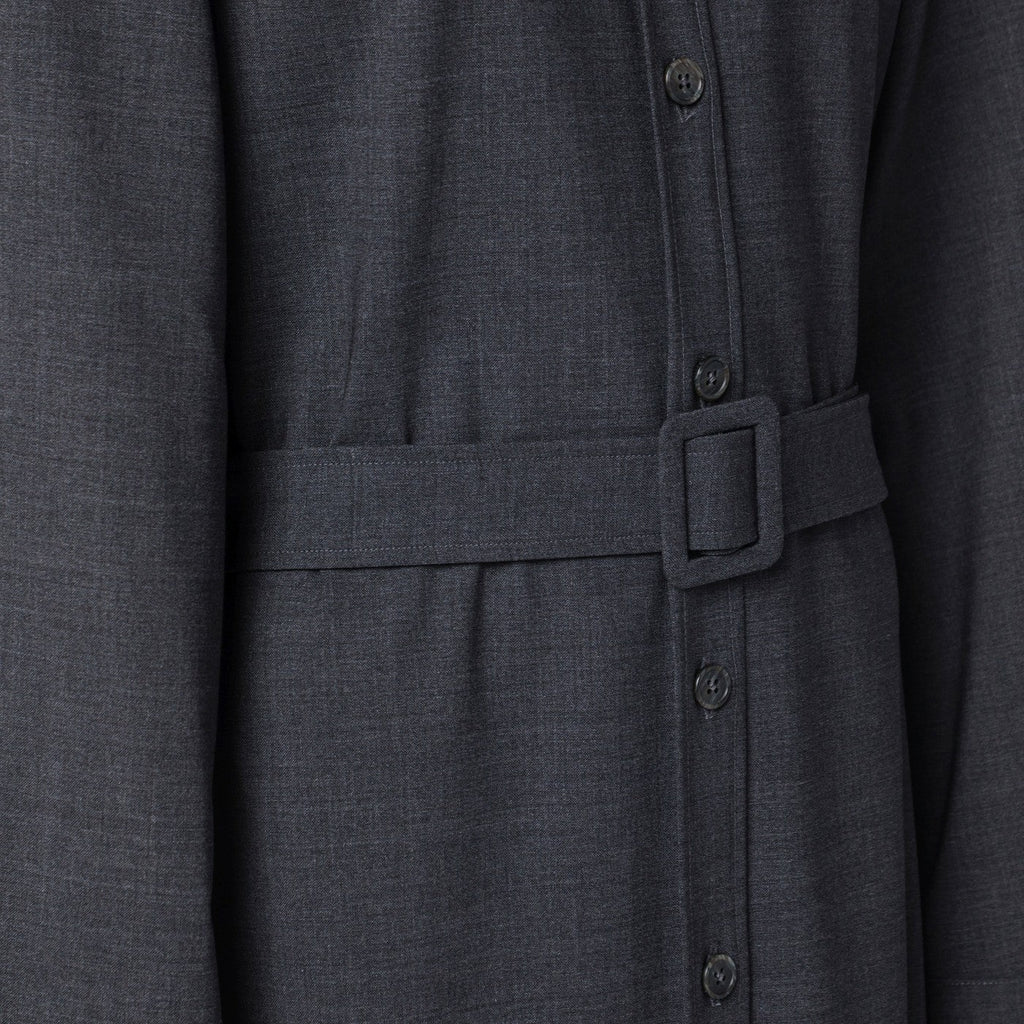 P.A.R.O.S.H. Anthracite grey belted shirt dress